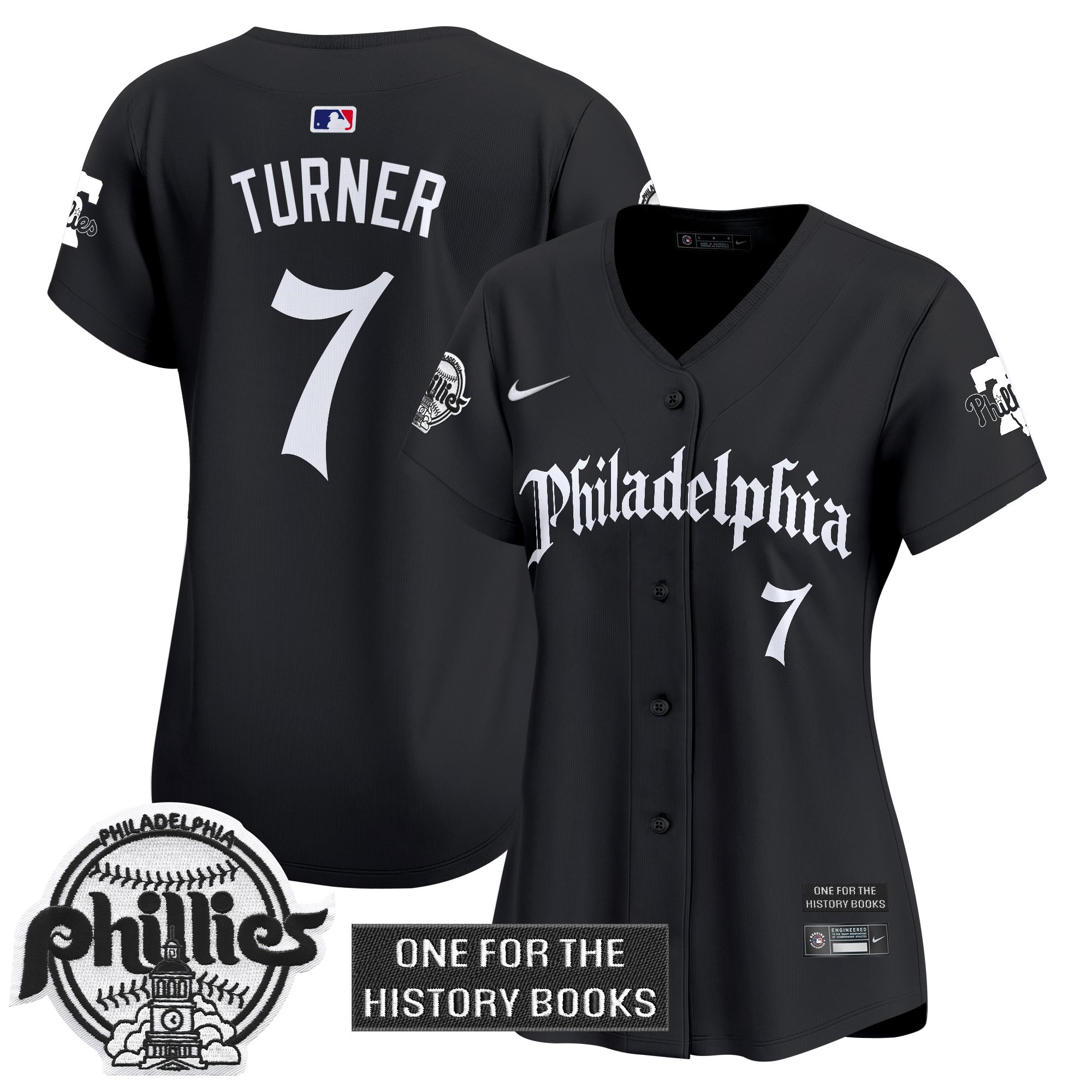 Women's Phillies 'Retro Newspaper Edition' Vapor Premier Limited Jersey - All Stitched - Image 5