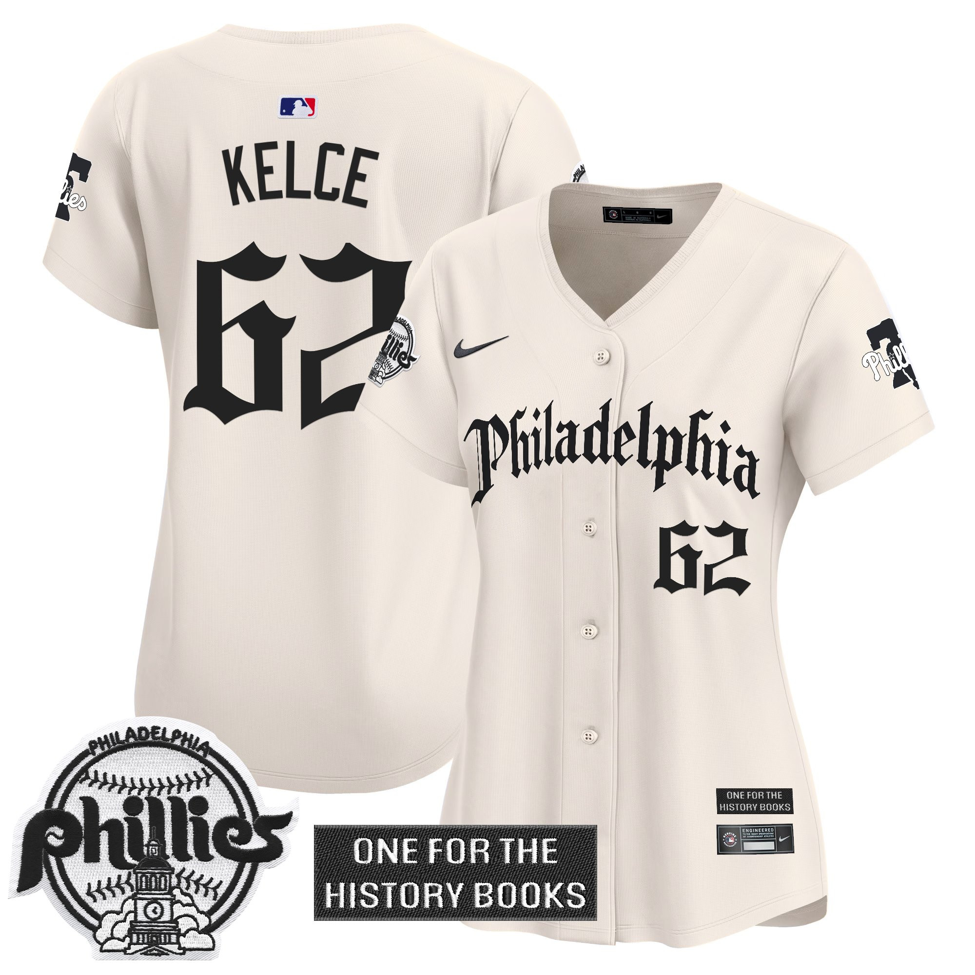Women's Phillies 'Retro Newspaper Edition' Vapor Premier Limited Jersey - All Stitched - Image 19