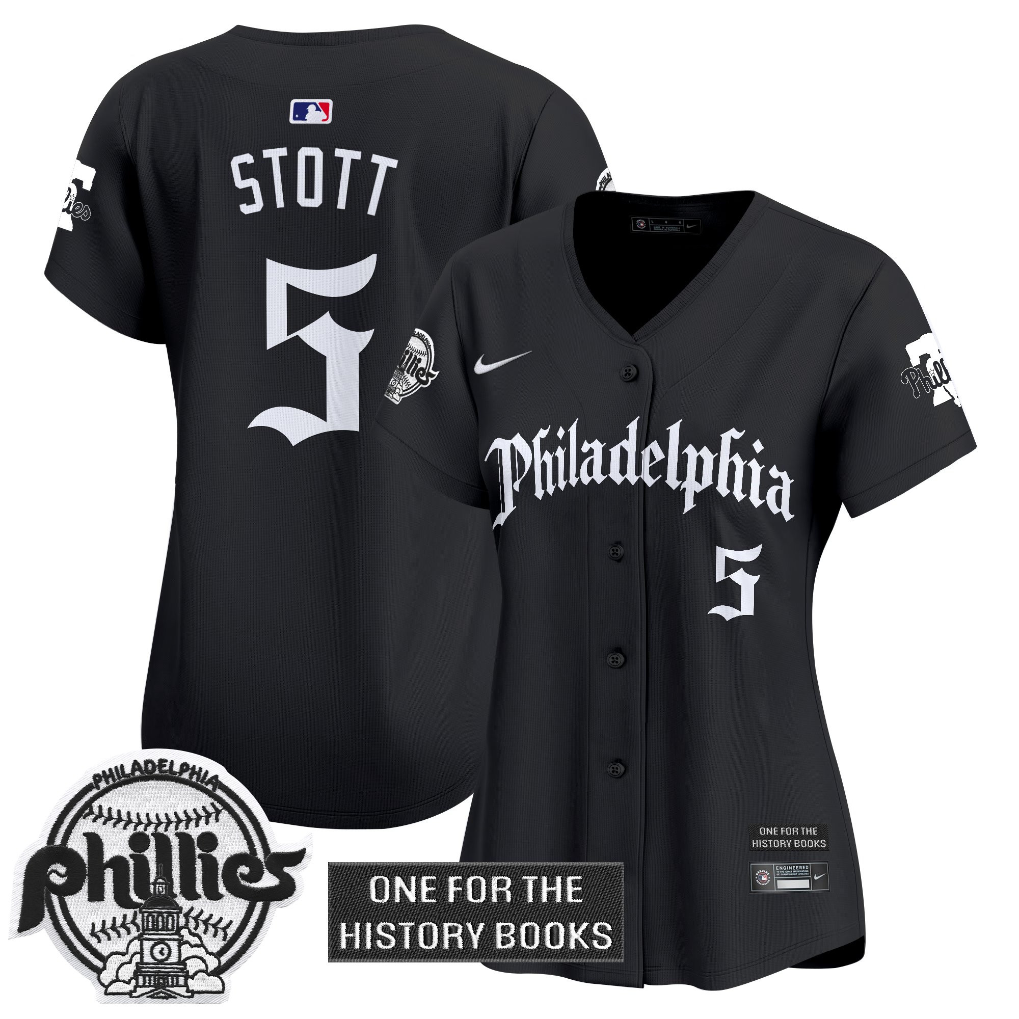 Women's Phillies 'Retro Newspaper Edition' Vapor Premier Limited Jersey - All Stitched - Image 6