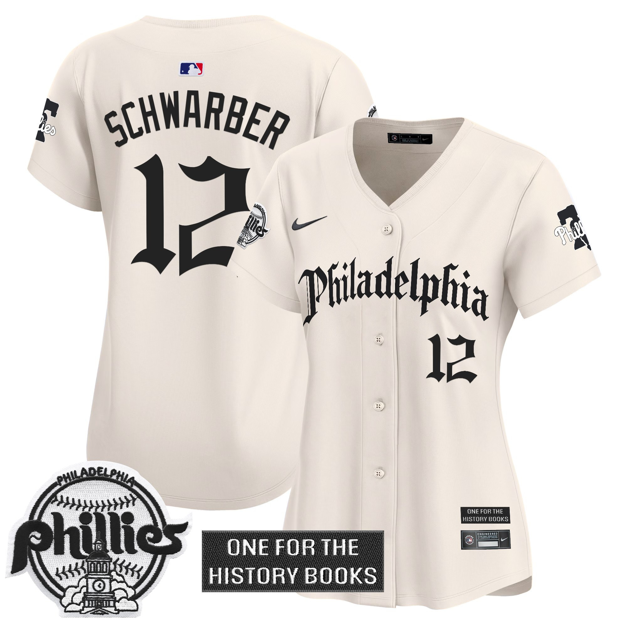 Women's Phillies 'Retro Newspaper Edition' Vapor Premier Limited Jersey - All Stitched - Image 20
