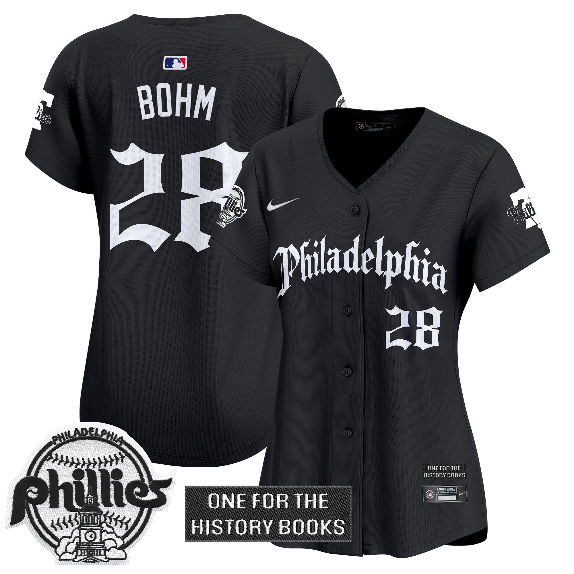 Women's Phillies 'Retro Newspaper Edition' Vapor Premier Limited Jersey - All Stitched - Image 4