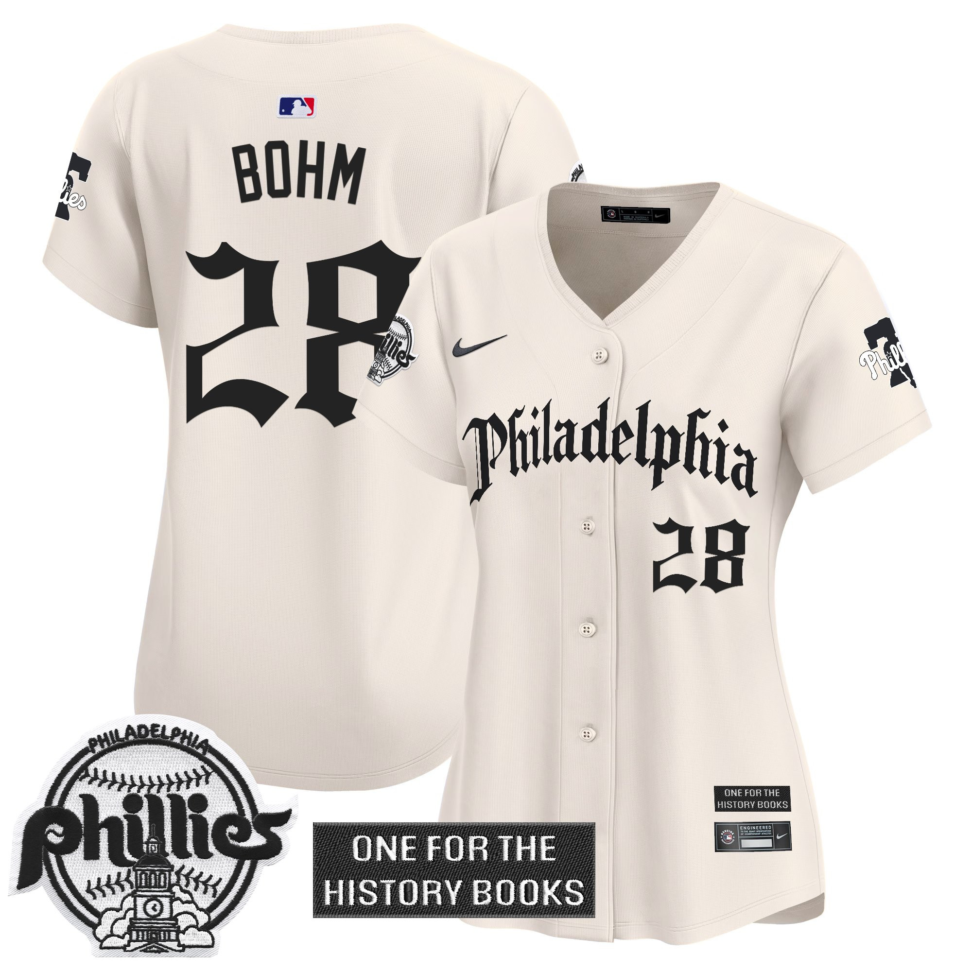 Women's Phillies 'Retro Newspaper Edition' Vapor Premier Limited Jersey - All Stitched - Image 15