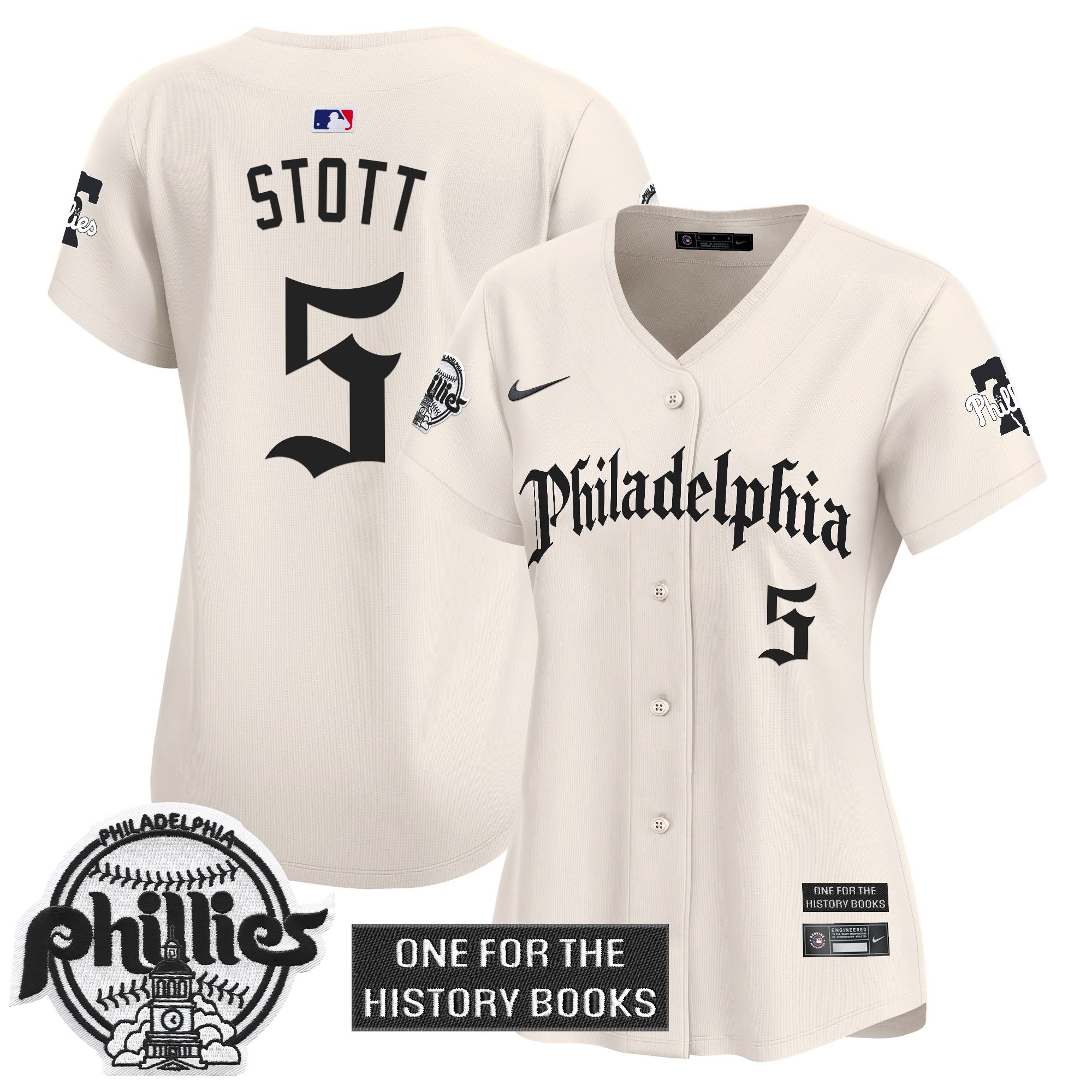 Women's Phillies 'Retro Newspaper Edition' Vapor Premier Limited Jersey - All Stitched - Image 17