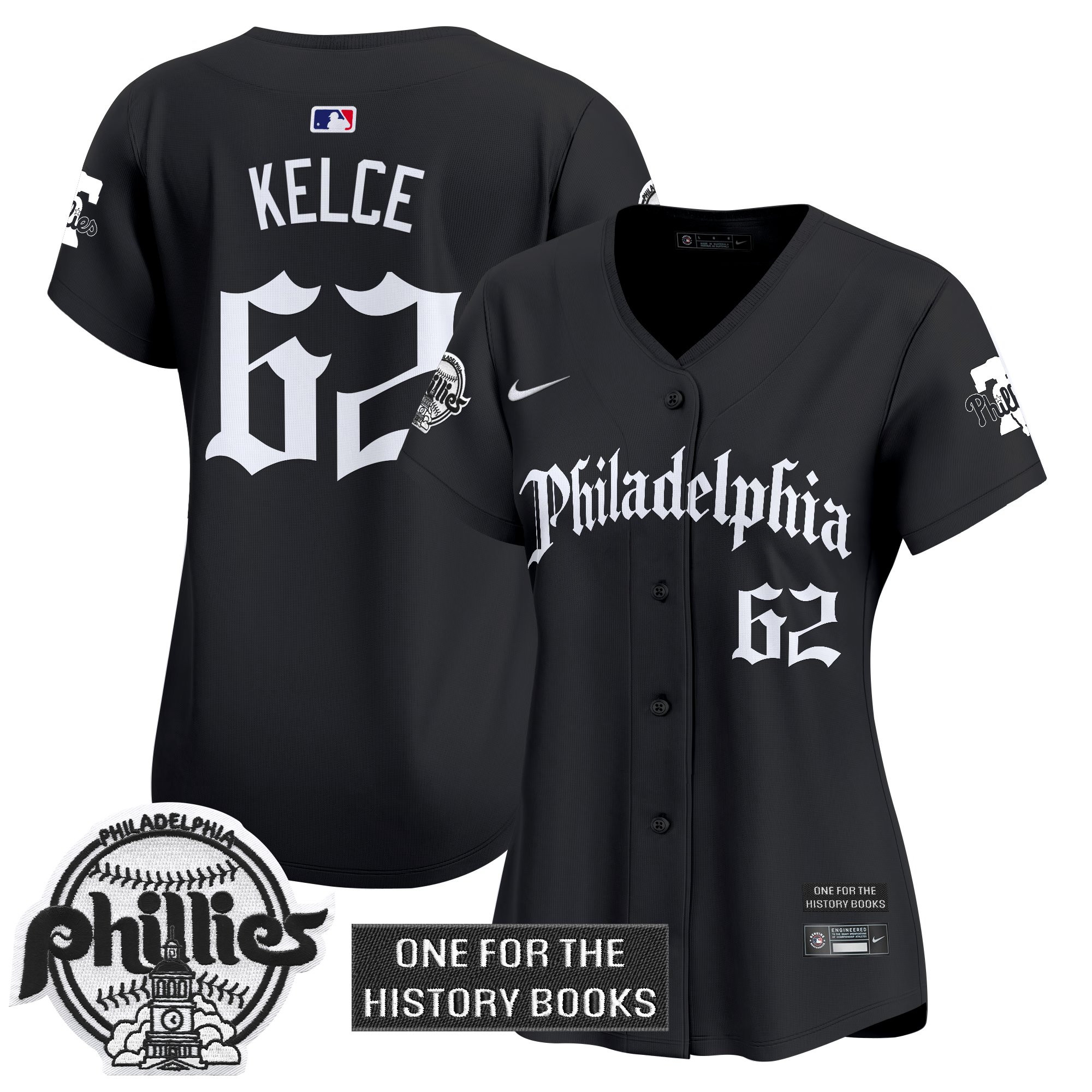 Women's Phillies 'Retro Newspaper Edition' Vapor Premier Limited Jersey - All Stitched - Image 8