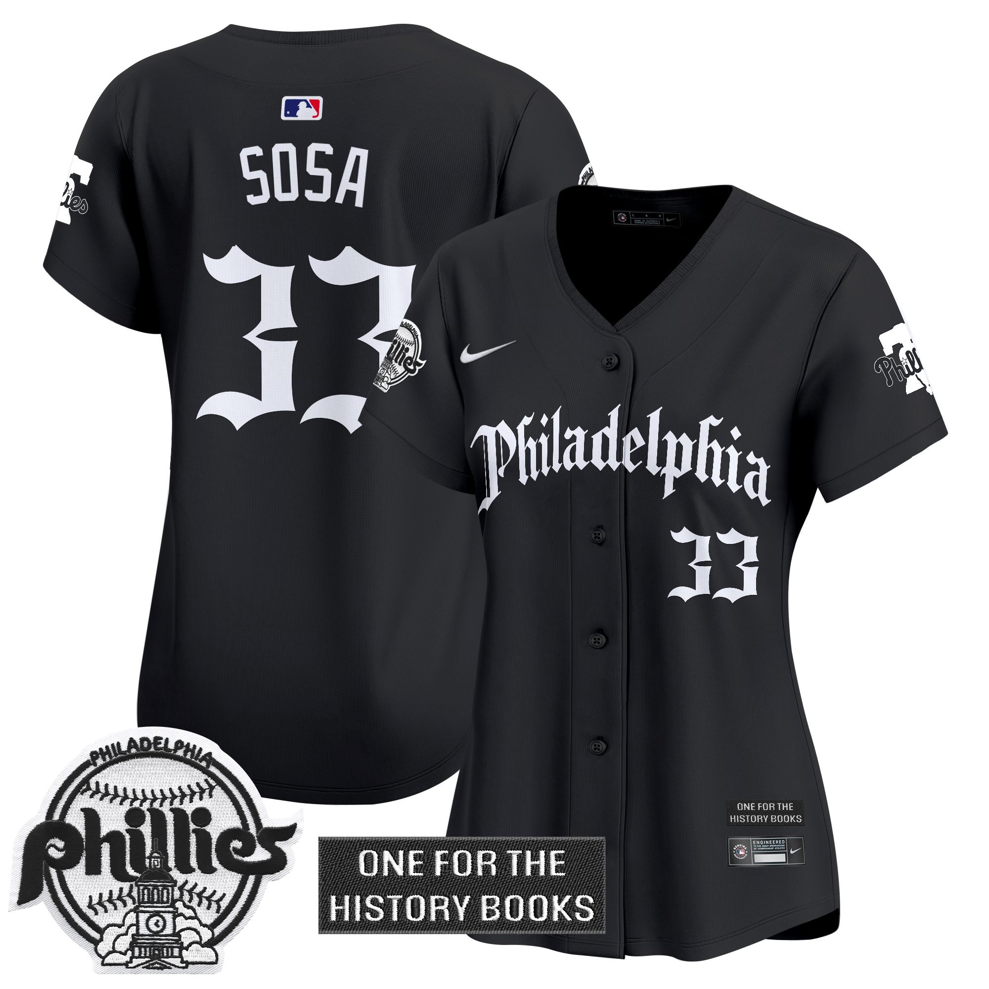 Women's Phillies 'Retro Newspaper Edition' Vapor Premier Limited Jersey - All Stitched - Image 3