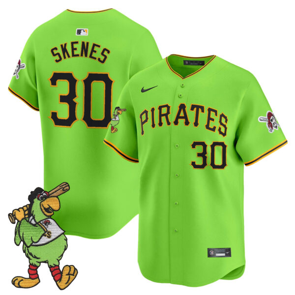 Men's Pittsburgh Pirates Pirate Parrot Patch Vapor Premier Limited Jersey - All Stitched - Image 5