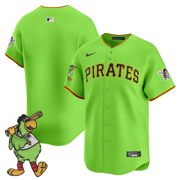 Men's Pittsburgh Pirates Pirate Parrot Patch Vapor Premier Limited Jersey - All Stitched - Image 7