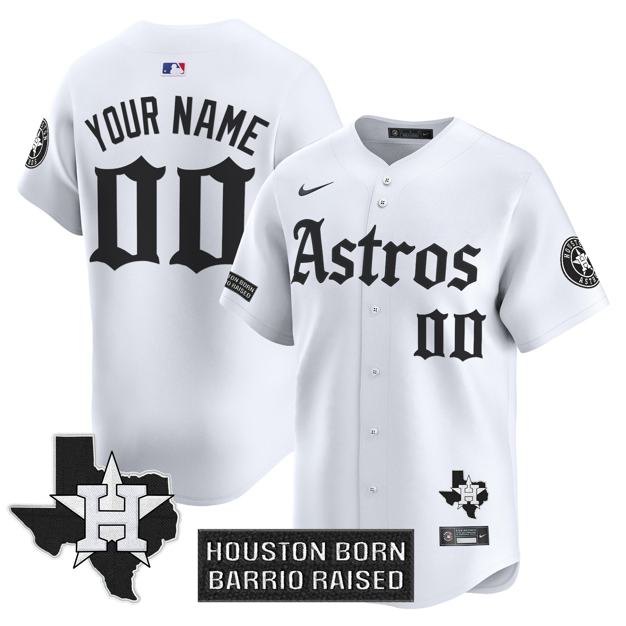 Houston Astros 'Gothic Edition' Vapor Premier Limited Custom Jersey - All Stitched - Image 2