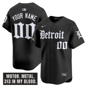 Detroit Tigers 'Motor Gothic Edition' Vapor Premier Limited Custom Jersey - All Stitched