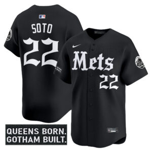 Men's New York Mets 'Gotham Gothic Edition' Vapor Premier Limited Jersey - All Stitched