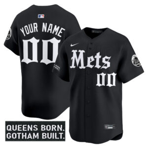 New York Mets 'Gotham Gothic Edition' Vapor Premier Limited Custom Jersey - All Stitched