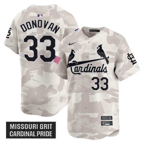 Men's St. Louis Cardinals 2025 Armed Forces Day Vapor Premier Limited Jersey - All Stitched - Image 17