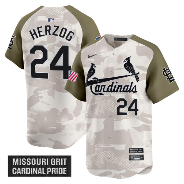 Men's St. Louis Cardinals 2025 Armed Forces Day Vapor Premier Limited Jersey - All Stitched - Image 2