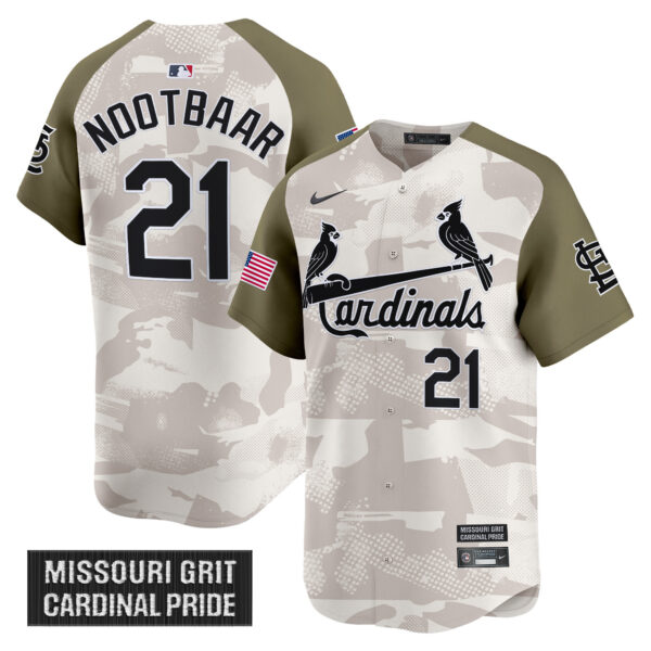 Men's St. Louis Cardinals 2025 Armed Forces Day Vapor Premier Limited Jersey - All Stitched - Image 7