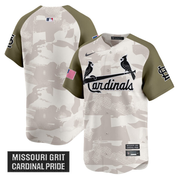 Men's St. Louis Cardinals 2025 Armed Forces Day Vapor Premier Limited Jersey - All Stitched - Image 9