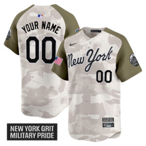 New York Mets 2025 Armed Forces Day Vapor Premier Limited Custom Jersey - All Stitched