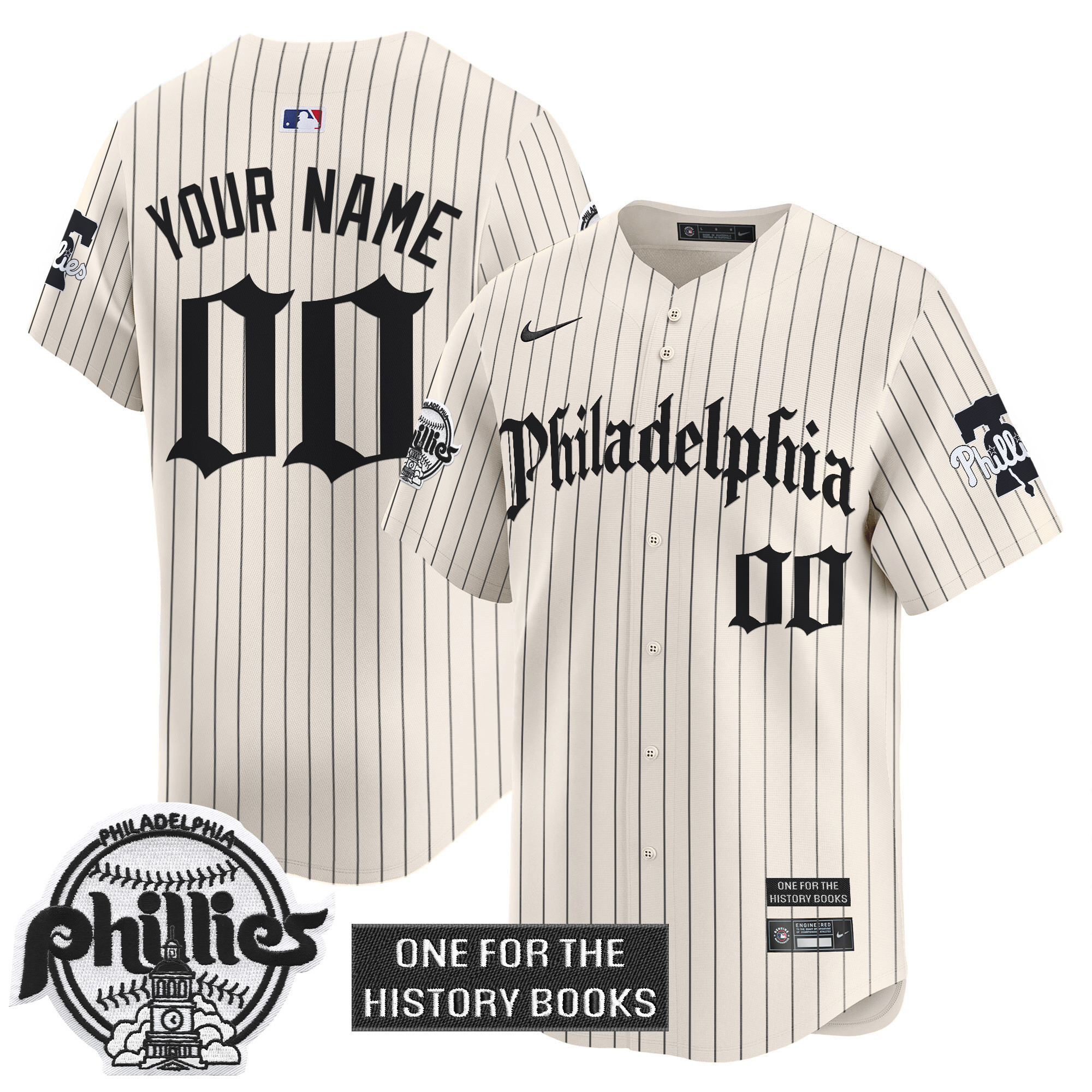 Phillies 'Retro Newspaper Edition' Vapor Premier Limited Custom Jersey - All Stitched - Image 5