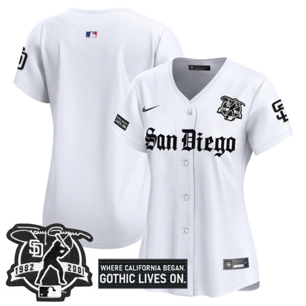 Women's San Diego Padres 'Gothic Edition' Vapor Premier Limited Jersey - All Stitched - Image 18