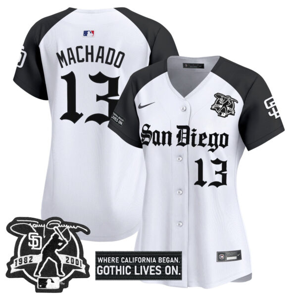 Women's San Diego Padres 'Gothic Edition' Vapor Premier Limited Jersey - All Stitched - Image 21