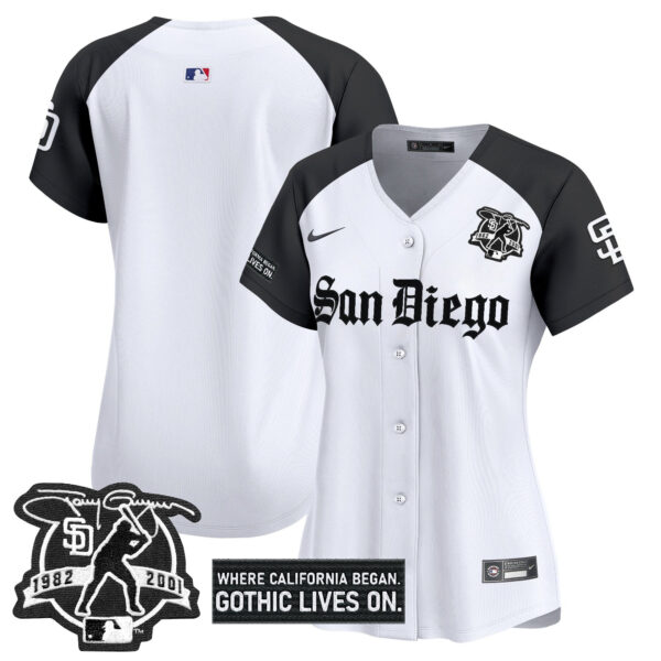 Women's San Diego Padres 'Gothic Edition' Vapor Premier Limited Jersey - All Stitched - Image 27