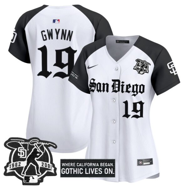 Women's San Diego Padres 'Gothic Edition' Vapor Premier Limited Jersey - All Stitched - Image 23