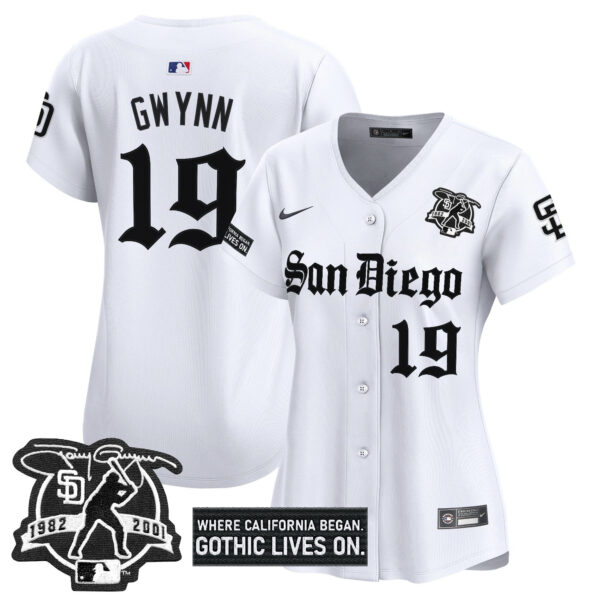 Women's San Diego Padres 'Gothic Edition' Vapor Premier Limited Jersey - All Stitched - Image 14