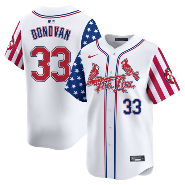 Men's St. Louis Cardinals 2025 Independence Day Vapor Premier Limited Jersey - All Stitched - Image 8