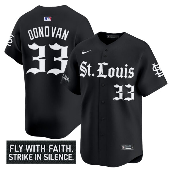 Men's St. Louis Cardinals 'Gothic Legacy Edition' Vapor Premier Limited Jersey - All Stitched - Image 8