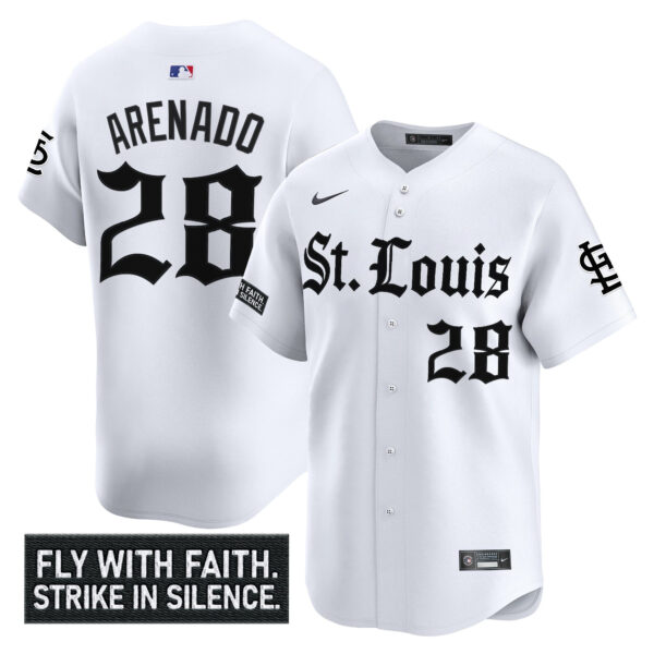 Men's St. Louis Cardinals 'Gothic Legacy Edition' Vapor Premier Limited Jersey - All Stitched - Image 10