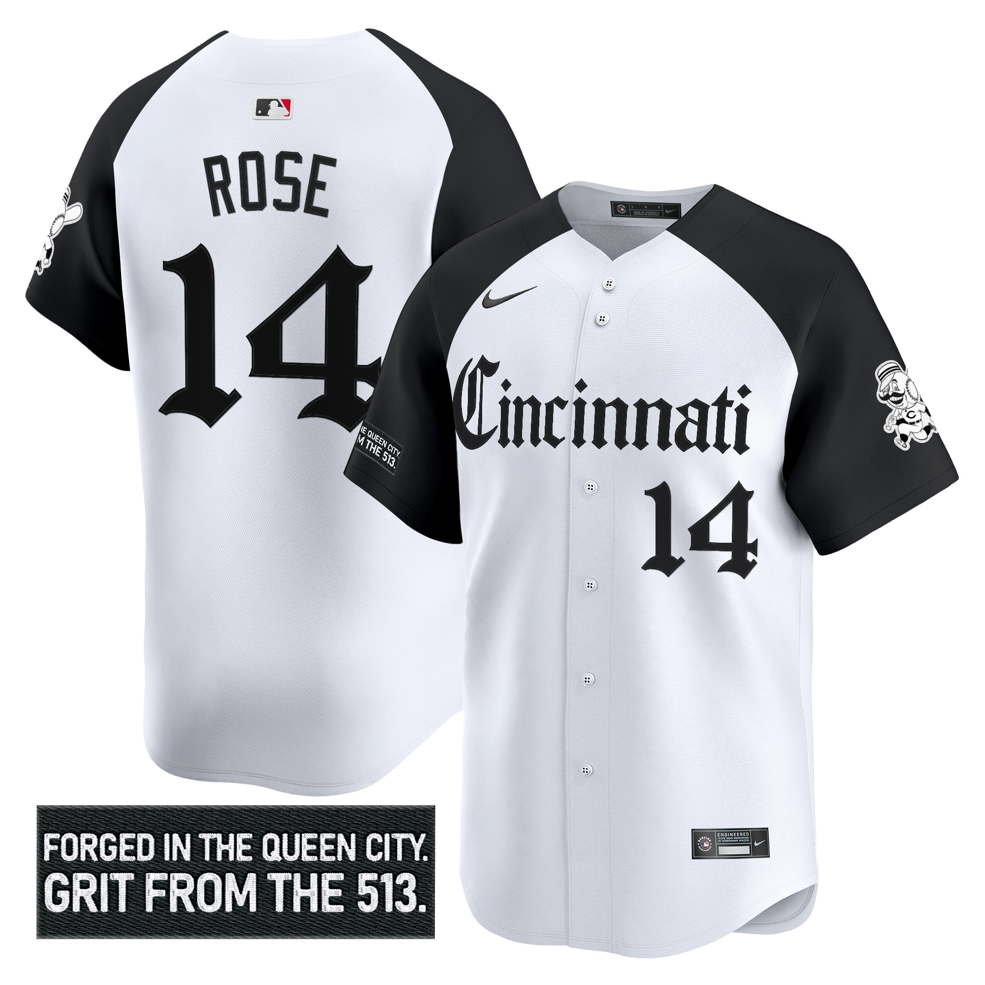 Men's Cincinnati Reds 'Gothic Queen City Edition' Vapor Premier Limited Jersey - All Stitched - Image 21