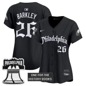 Women's Eagles 'Retro Newspaper Edition' Vapor Baseball Jersey - All Stitched