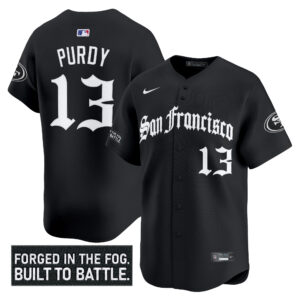 Men's San Francisco 49ers 'Gothic Fog Edition' Vapor Baseball Jersey - All Stitched