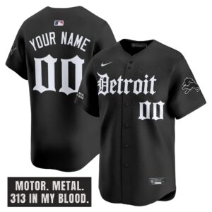 Detroit Lions 'Motor Gothic Edition' Vapor Premier Limited Custom Jersey - All Stitched