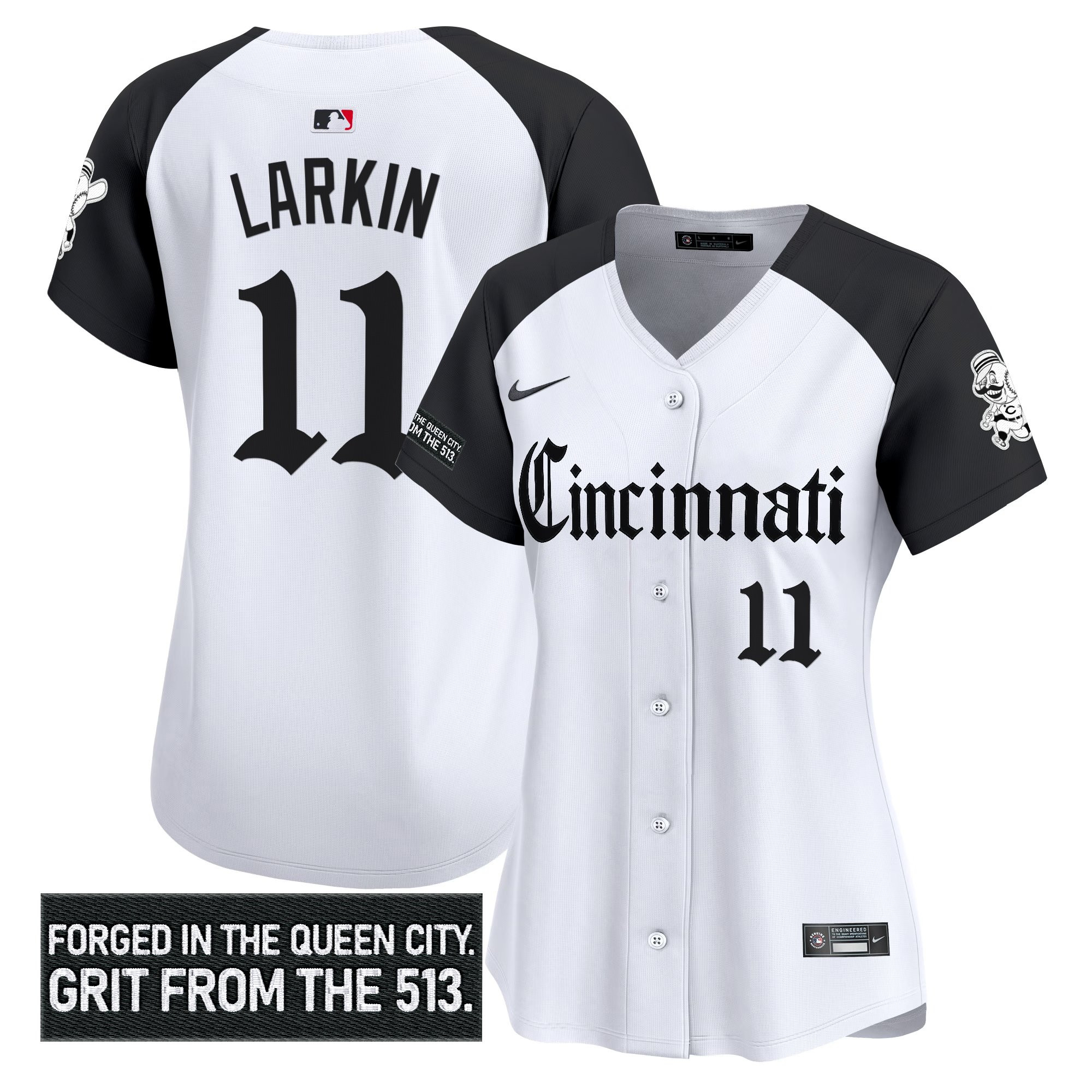 Women's Cincinnati Reds 'Gothic Queen City Edition' Vapor Premier Limited Jersey - All Stitched - Image 24