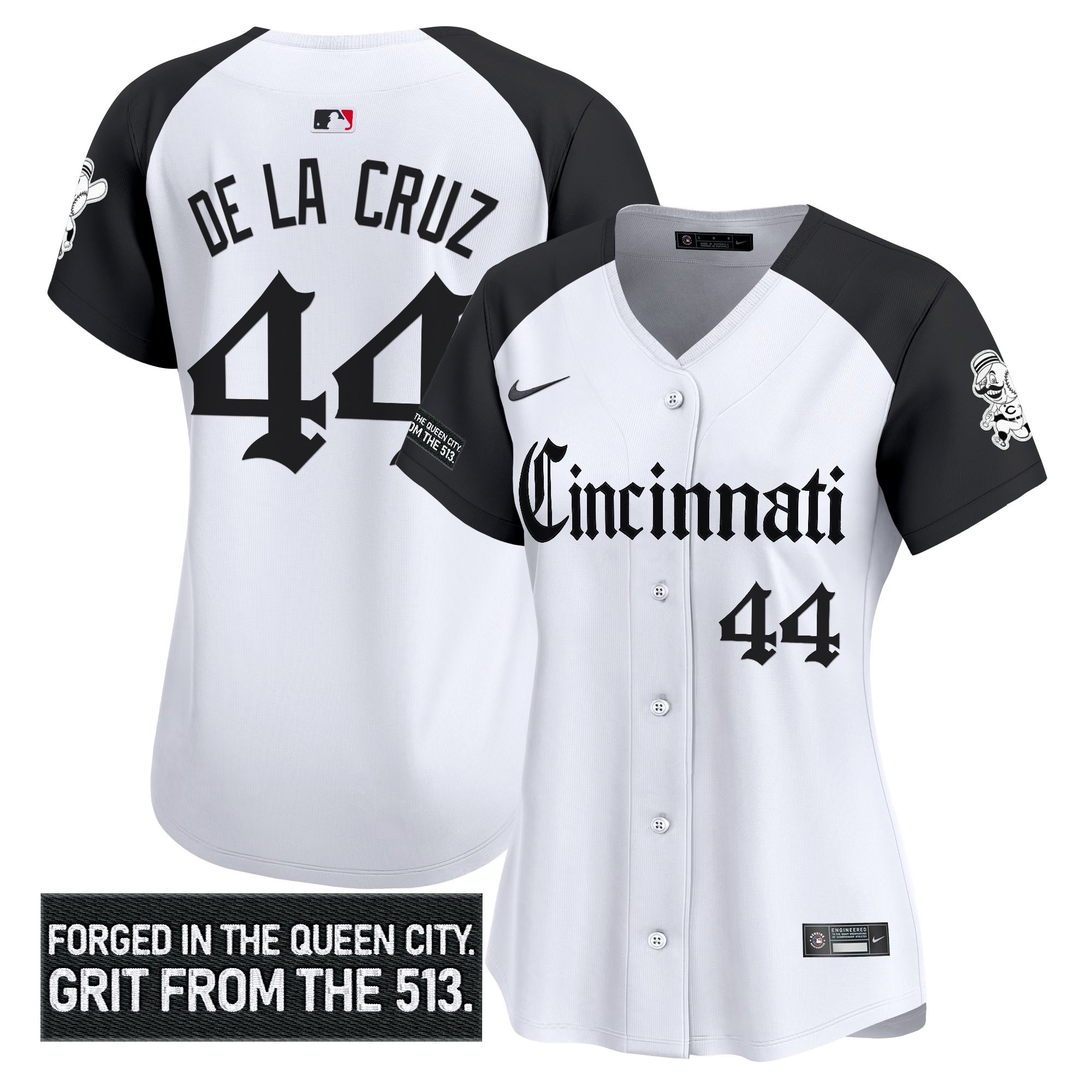 Women's Cincinnati Reds 'Gothic Queen City Edition' Vapor Premier Limited Jersey - All Stitched - Image 23