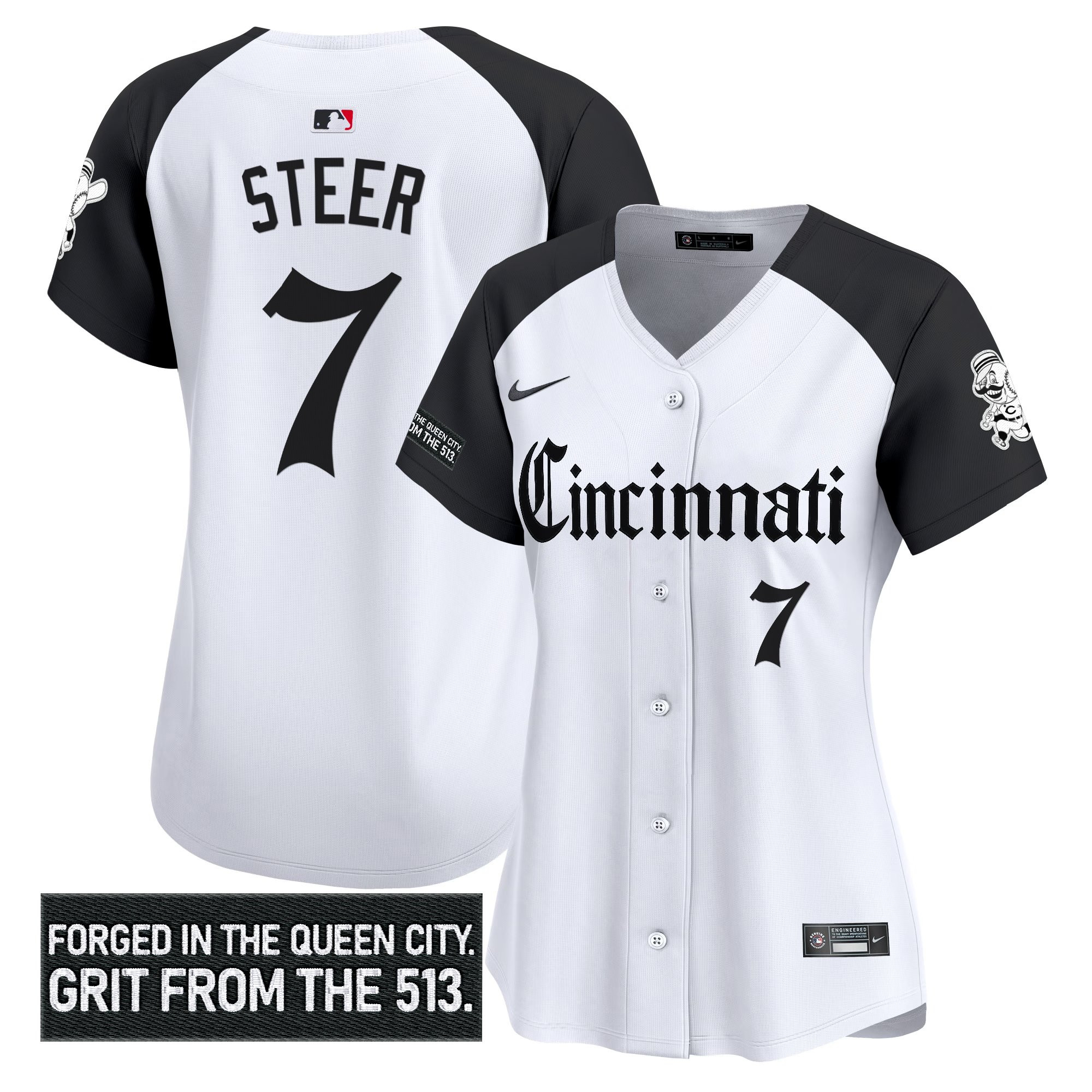 Women's Cincinnati Reds 'Gothic Queen City Edition' Vapor Premier Limited Jersey - All Stitched - Image 27