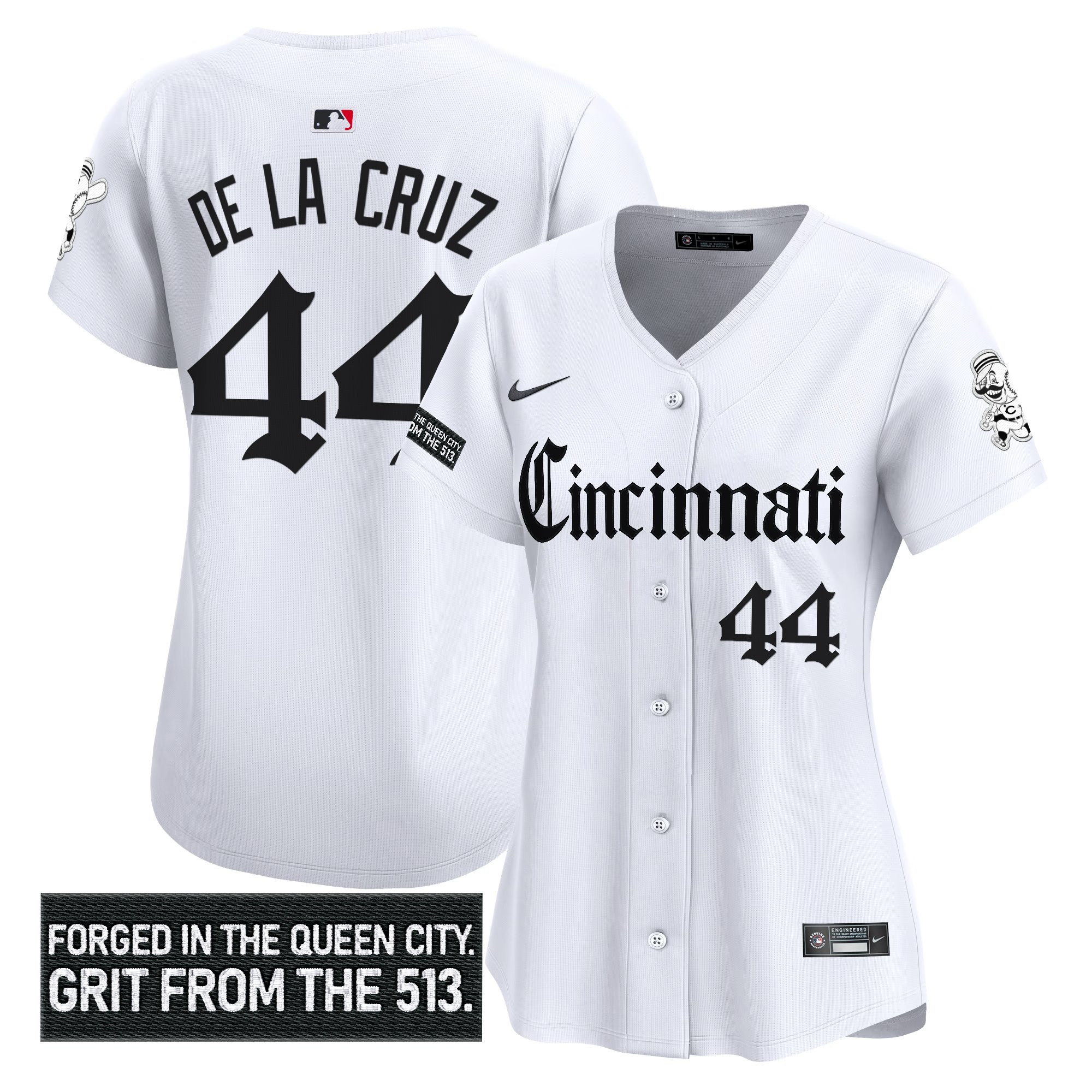 Women's Cincinnati Reds 'Gothic Queen City Edition' Vapor Premier Limited Jersey - All Stitched - Image 13