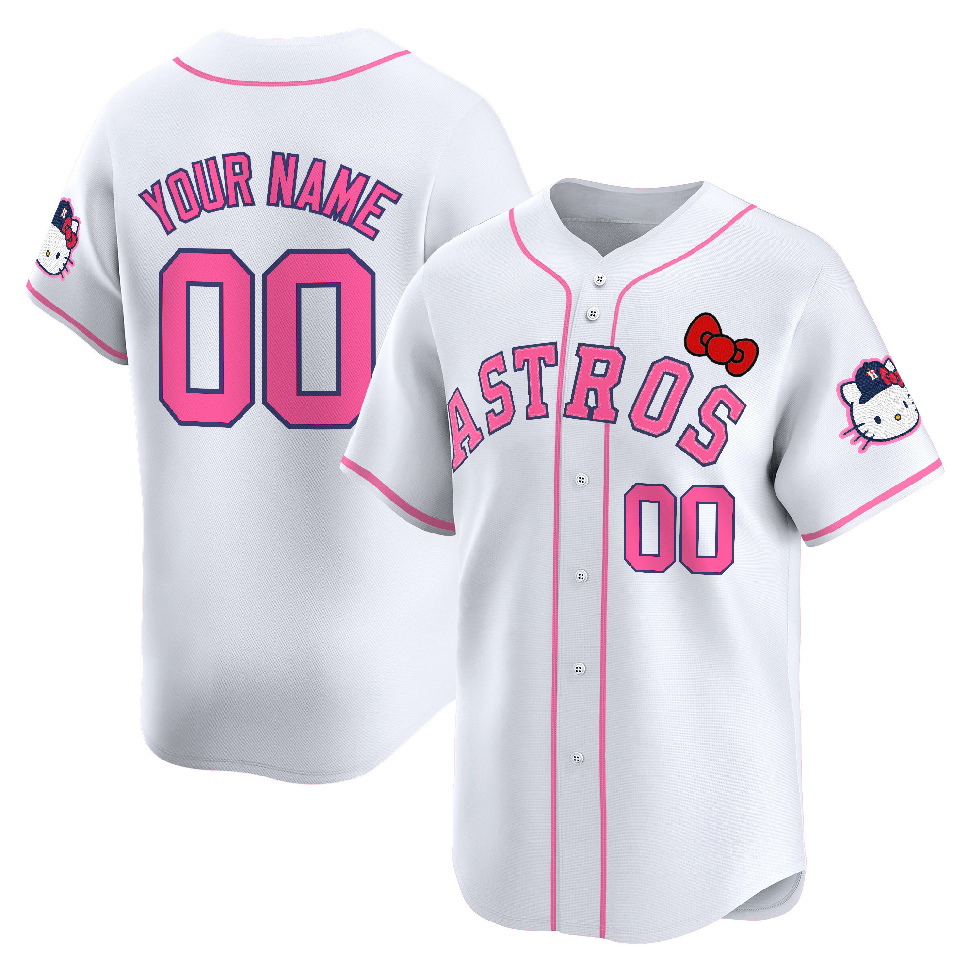 Houston Astros Hello Kitty Vapor Premier Limited Custom Jersey V2 - All Stitched - Image 2