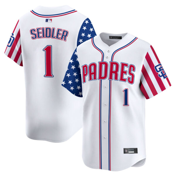 Men's San Diego Padres 2025 Independence Day Vapor Premier Limited Jersey - All Stitched - Image 7