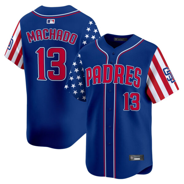 Men's San Diego Padres 2025 Independence Day Vapor Premier Limited Jersey - All Stitched - Image 20