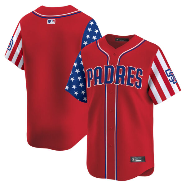 Men's San Diego Padres 2025 Independence Day Vapor Premier Limited Jersey - All Stitched - Image 18