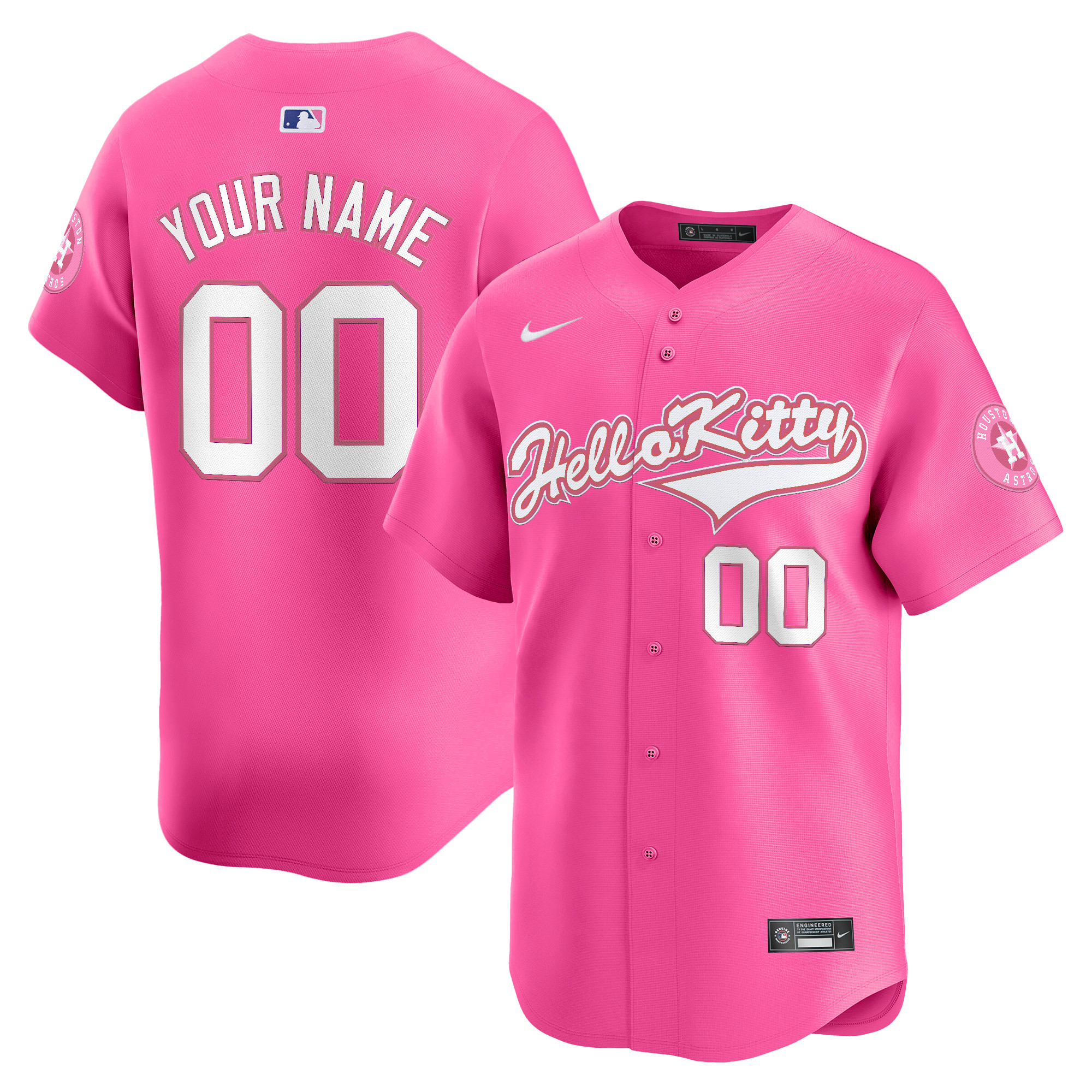 Houston Astros Hello Kitty Vapor Premier Limited Custom Jersey - All Stitched - Image 2