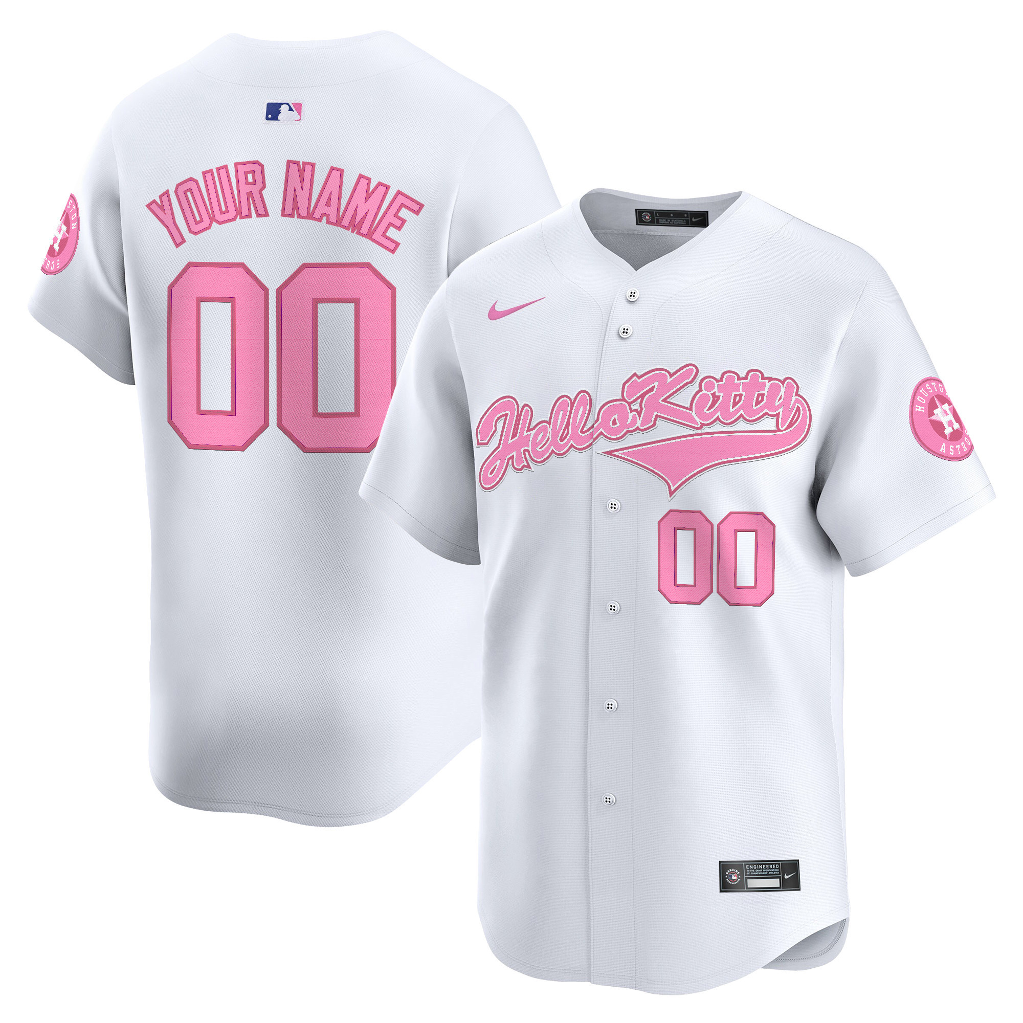 Houston Astros Hello Kitty Vapor Premier Limited Custom Jersey - All Stitched
