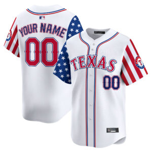 Texas Rangers 2025 Independence Day Vapor Premier Limited Custom Jersey - All Stitched