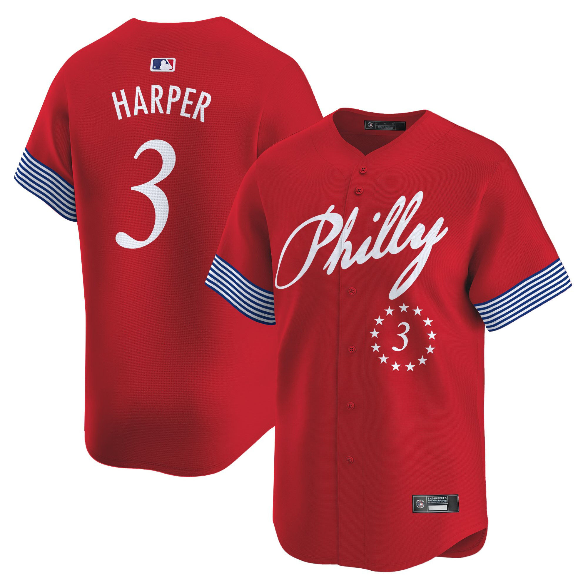Men's Philadelphia Phillies 2025 Independence Day Vapor Premier Limited Jersey V2 - All Stitched - Image 21