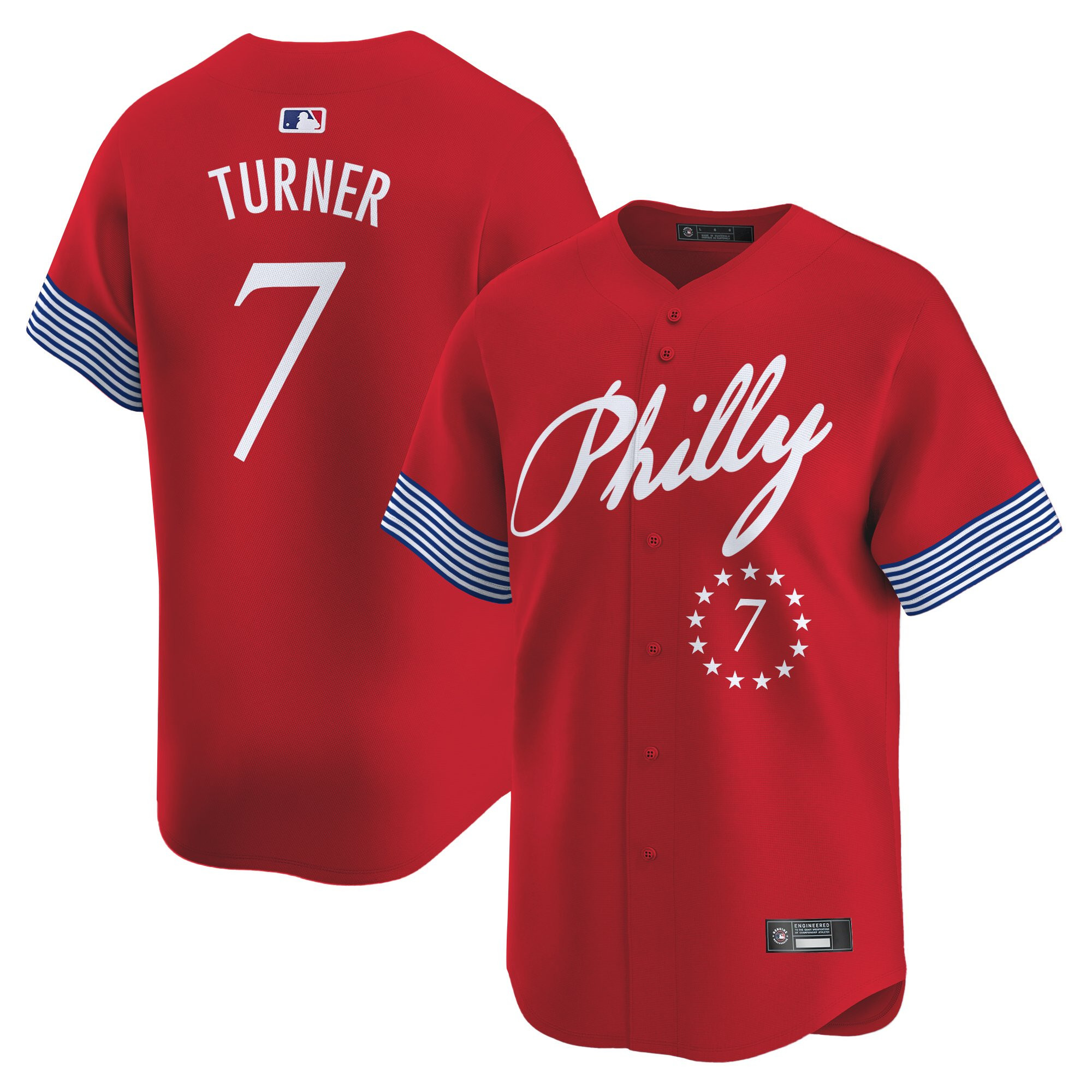 Men's Philadelphia Phillies 2025 Independence Day Vapor Premier Limited Jersey V2 - All Stitched - Image 24
