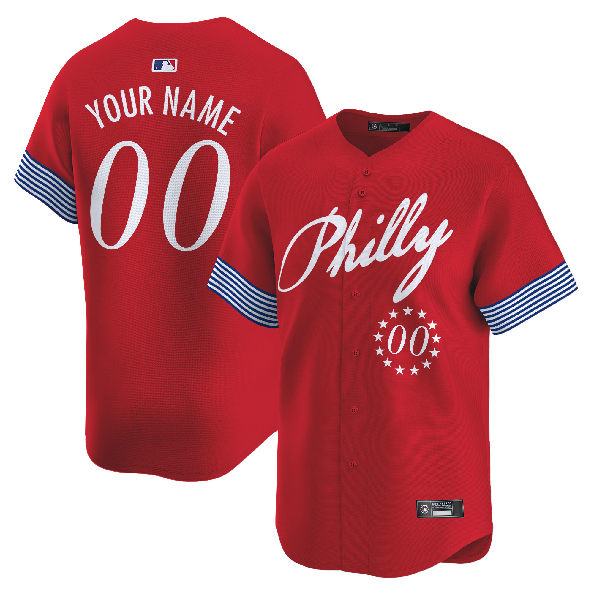Philadelphia Phillies 2025 Independence Day Vapor Premier Limited Custom Jersey V2 - All Stitched - Image 3