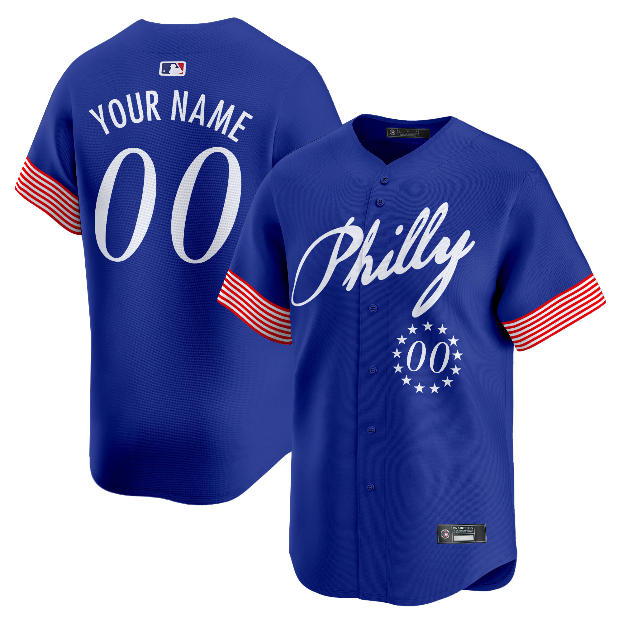 Philadelphia Phillies 2025 Independence Day Vapor Premier Limited Custom Jersey V2 - All Stitched