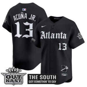 Men's Atlanta Braves 'Gothic South x Outkast Edition' Vapor Premier Limited Jersey - All Stitched