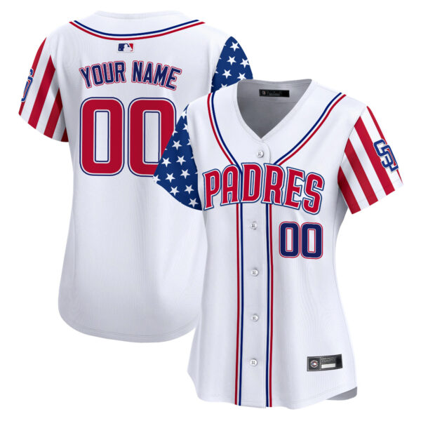 San Diego Padres 2025 Independence Day Vapor Premier Limited Custom Jersey - All Stitched - Image 4